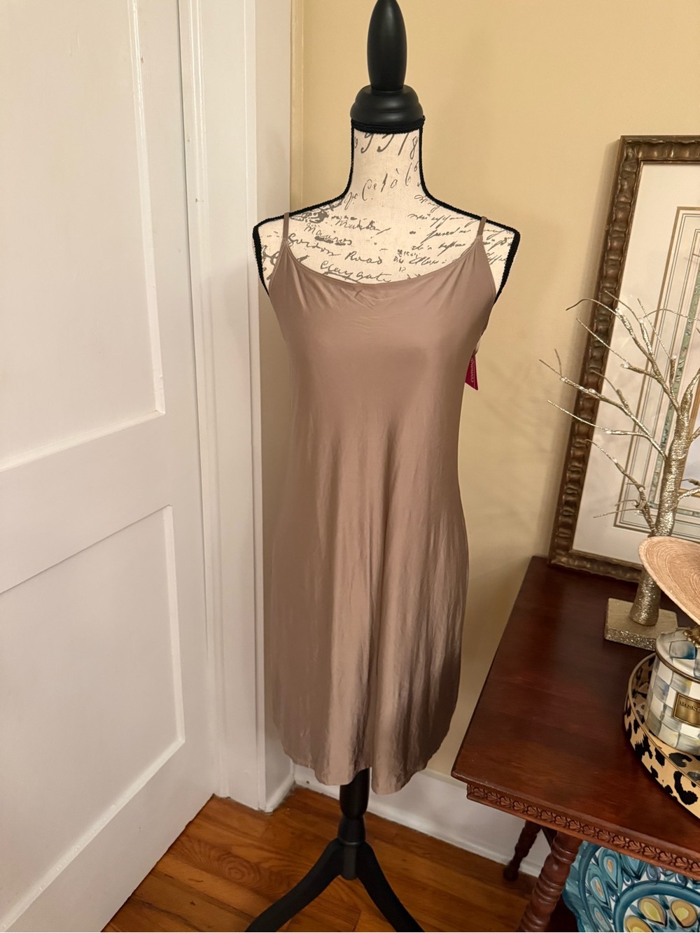 Commando Taupe Slip Chemise with Thin Adjustable Straps